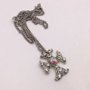 Iridescent Cross Pendant Necklace